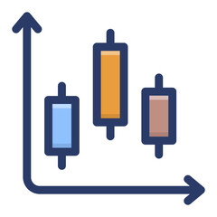 Canvas Print - Volume Chart Vector  