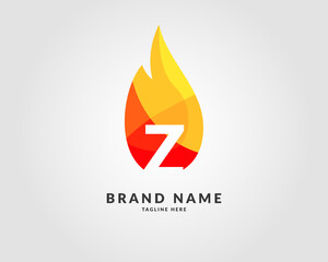 Wall Mural - letter Z modern flame trendy bright logo design for creative and energic company