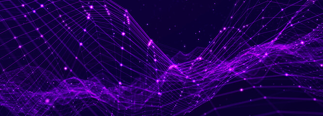 Wall Mural - digital technology background. network connection. futuristic background for presentation design. 3d