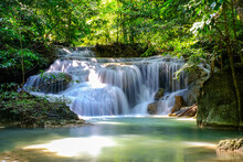 Erawan Waterfall In National Park, Thailand
