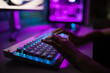 © JAVIER PARDINA/Stocksy - Gamer girl playing on the computer, at home.