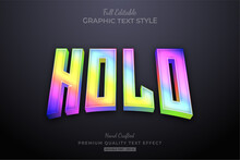 Holographic Gradient Blurred Editable Text Effect