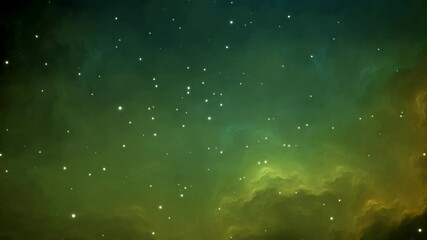 Wall Mural - space flight into the glowing nebula. 3d animation