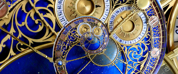 Abstract ancient zodiac clock. Abstract Astronomical clock