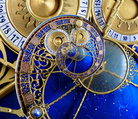Wall Mural - Abstract ancient zodiac clock. Abstract Astronomical clock