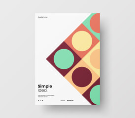 Abstract corporate identity report cover. Geometric vector business presentation design layout. Amazing company illustration brochure template.