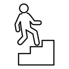 Sticker - Career stairs icon. Outline career stairs vector icon for web design isolated on white background