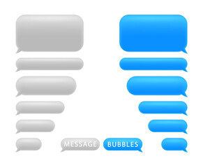 Wall Mural - Set of message bubbles. Chat speech bubbles. Phone chat for text sms. Vector.