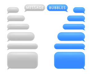 Wall Mural - Set of message bubbles. Chat speech bubbles. Phone chat for text sms. Vector.