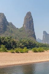 Sticker - Montagne karstique sur la rivière Li, Chine