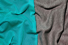 Close-up Of Turquoise And Gray Textile