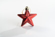 Glossy red christmas tree star