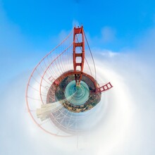 Little Planet Format Of Golden Gate Bridge