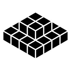 Poster - 3D Cube, Square icon, symbol and logo (Series)