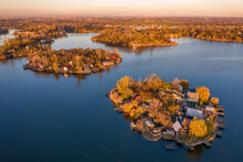 Hungary - Kavicsos Lake -This Is A Small Lake With Many Small Islands With Fisherman Houses Close To Budapest