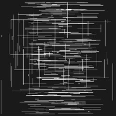 Fototapete - Irregular, random lines harsh texture. Abrasion, sketch, sketchy scribble lines