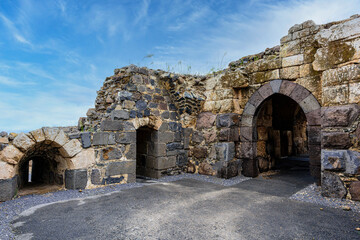 Wall Mural - The western gate and passageways to the quarters of the 12th century Crusader fortress at Jordan Star National Park. Israel