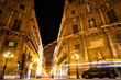 Night view on square Quattro Canti in Palermo