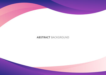 Abstract business template pink and purple gradient wave or curved shape isolated on white background