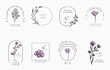 Beauty lavender collection.Vector illustration for icon,sticker,printable and tattoo