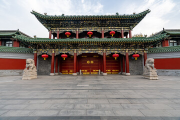 Wall Mural - The gate of ancient Chinese architecture in Taiyuan, Shanxi Province, China