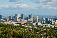 Panoramic View San Fernando Valley Looking Towards Culver City And Los Angeles California