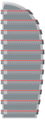 Wall Mural - isolated space tower station on white background