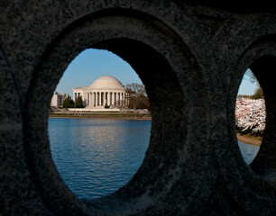 Wall Mural - View of the Thomas Jefferson Memorial in Washington DC.