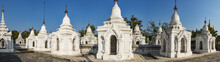 White Kuthodaw Pagoda In Myanmar