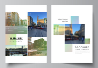 Wall Mural - vector layout of a4 cover mockups design templates for brochure, flyer layout, booklet, cover design