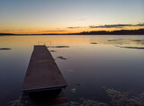 Fototapeta Pomosty - Sunset on the lake