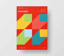 Abstract corporate identity report cover. Geometric vector business presentation design layout. Amazing company illustration brochure template.