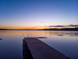 Fototapeta Pomosty - Sunset on the lake