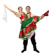 © stas_80 - Beautiful caucasian cuple dancing in Russian folk costumes isolated on white