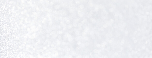 Canvas Print - christmas glittering silver background. christmas lights. blurred xmas bokeh as a greeting card