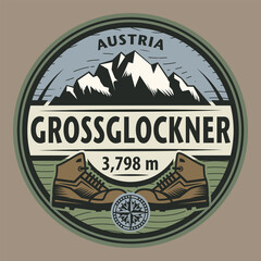 Poster - The Grossglockner - the highest mountain in Austria