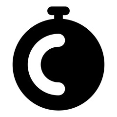 Sticker - 
Glyph icon of stopwatch, editable vector 
