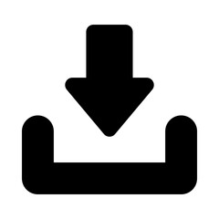 Poster - 
An icon design of downloading, filled vector 
