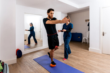 Wall Mural - Rehabilitation Session in Physiotherapy Clinic