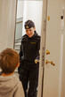 © Johnér - Police woman in door, Sweden