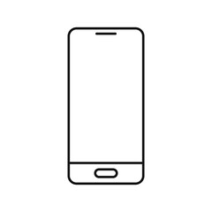 Wall Mural - linear phone icon isolated. outline smartphone. vector illustration
