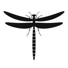 Wall Mural - dragonfly icon. silhouette of dragonfly. vector illustration.