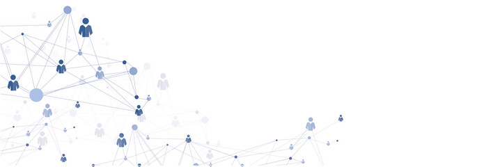Abstract human connections headline background