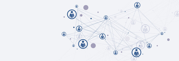 Abstract human connections headline background