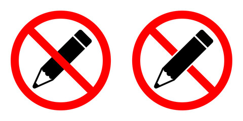 Wall Mural - pencil are forbidden. vector illustration. you cannot use a pencil