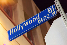 Close-up Of Hollywood Sign At Night