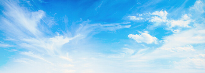 Wall Mural - international day of clean air for blue skies concept: abstract white cloud and blue sky in sunny da
