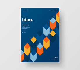 Abstract corporate identity report cover. Geometric vector business presentation design layout. Amazing company illustration brochure template.