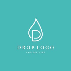 Sticker - Drop logo template vector