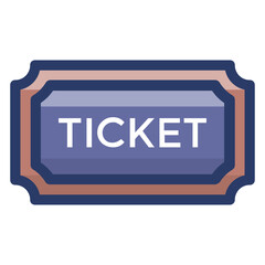 Canvas Print - Cinema Ticket Vector 